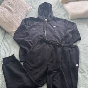 Nike Black Hoodie and Jogger Set, Large
